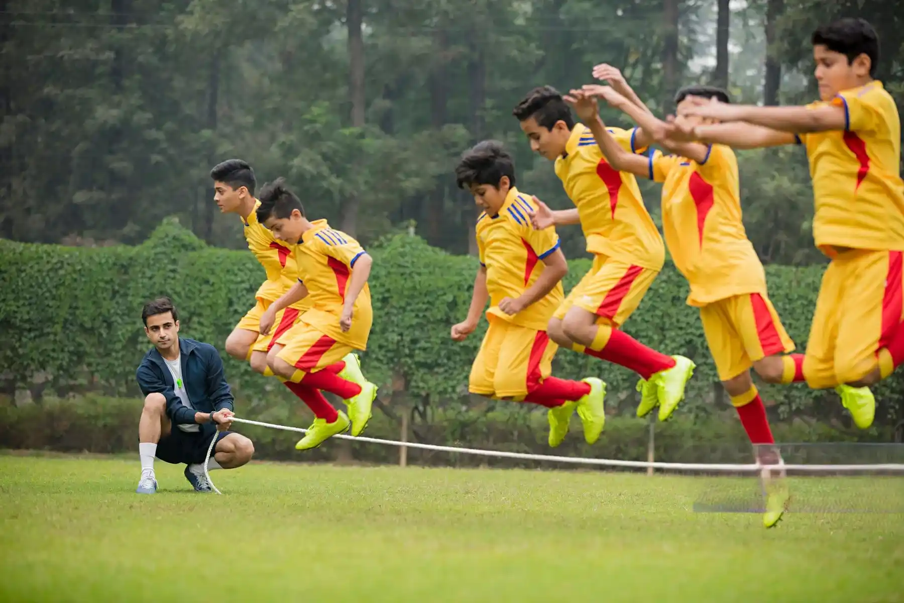 Kids participating in fitness activities
